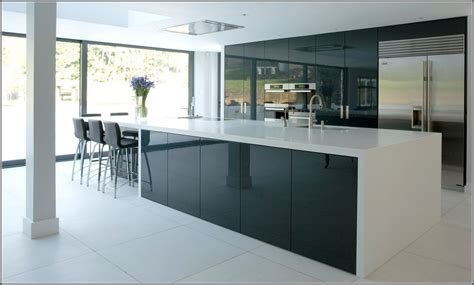 high gloss black cabinet doors